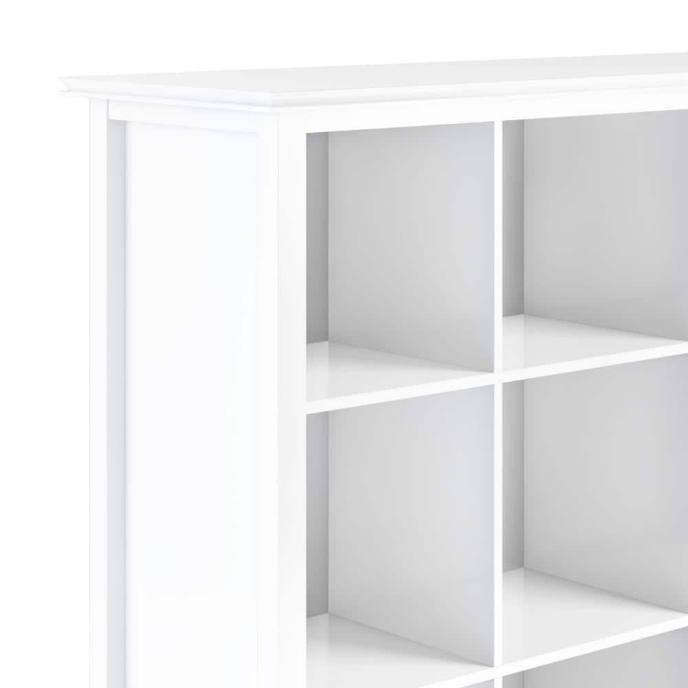Artisan Handcrafted Solid Wood 9-Cube Storage Bookcase in White