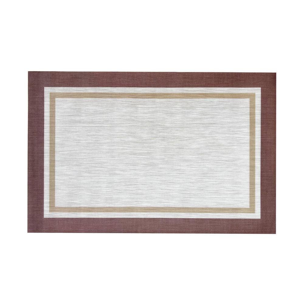 Sedona Brown Woven Vinyl Home Kitchen Mat Waterproof Area Rug for Indoor/Ou
