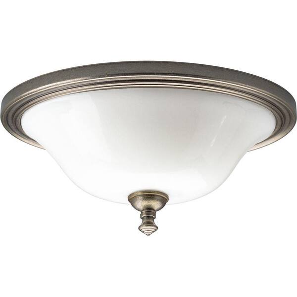 Progress Lighting Victorian Collection Aged Pewter 2-light Flushmount-DISCONTINUED