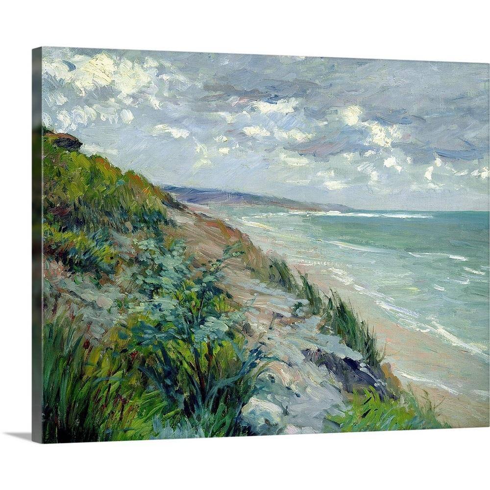Cliffs by the sea at Trouville by Bridgeman Art Library Canvas Wall Art price history on PriceWatchPro