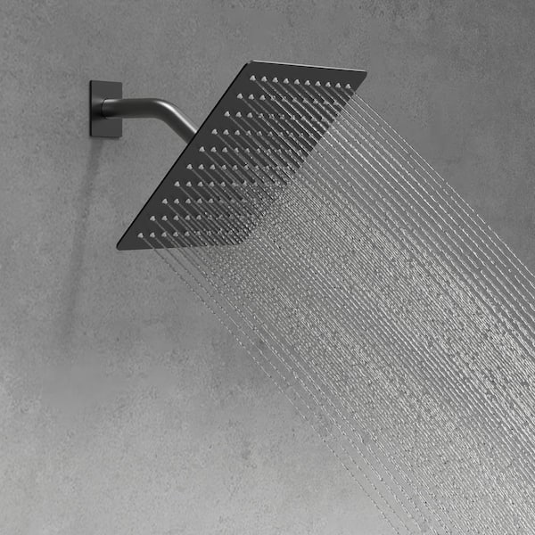 ClassicRain Single Handle 2-Spray Shower Faucet 2.5 GPM with Anti Scald in Matte Black