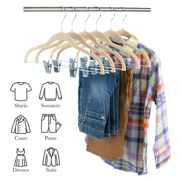 Simplify Kids 100 Pack Velvet Shirt Hangers in Blush 