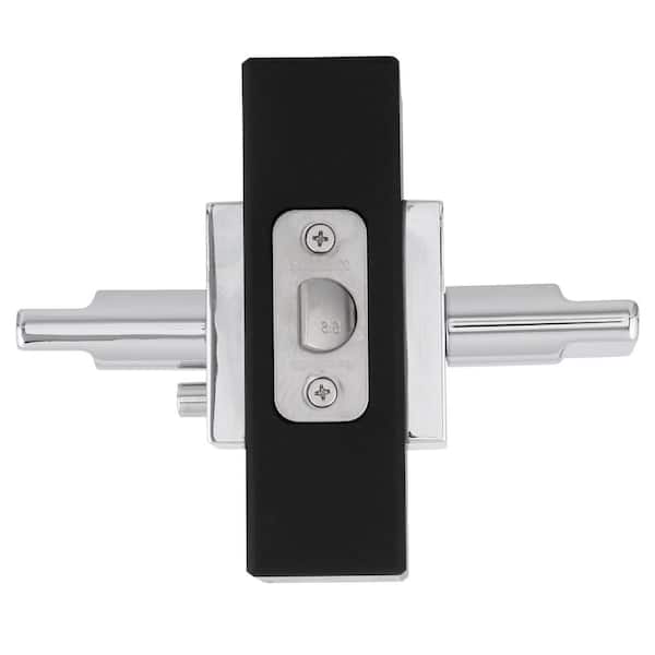 HJ Kwikset Halifax Satin Brass Rectangle Keyed Entry Door Lever with