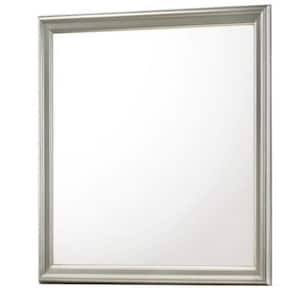 0.9 in. x 38.2 in. Square Wooden Frame Silver Dresser Mirror