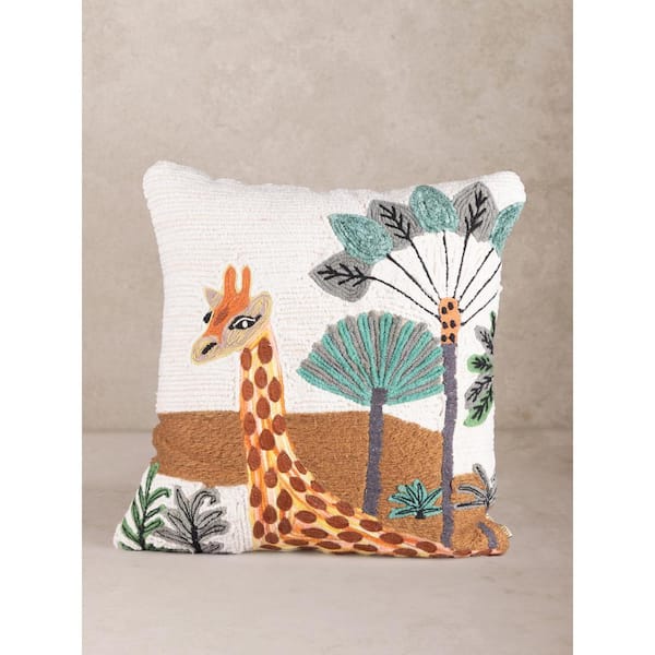 GAURI KOHLI Giraffe Throw Pillow Cover-20 in. x 20 in.