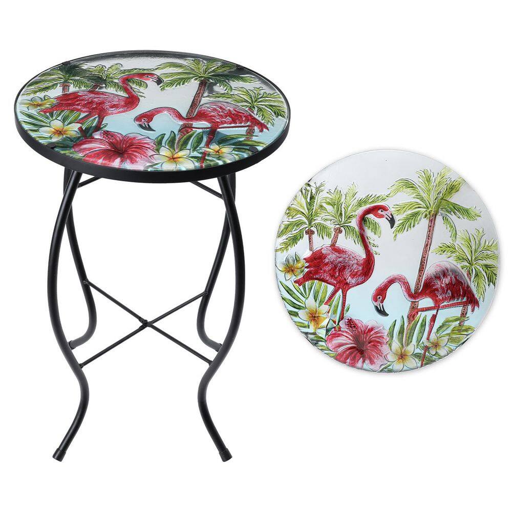 3 Flamingos 14 in. Patio Side Table Outdoor price history on PriceWatchPro