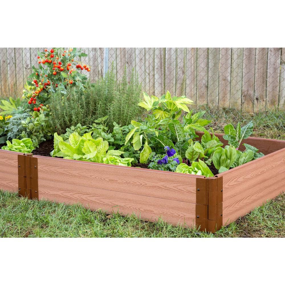Classic Sienna Composite Raised Garden Bed 4' x 8' x 11"