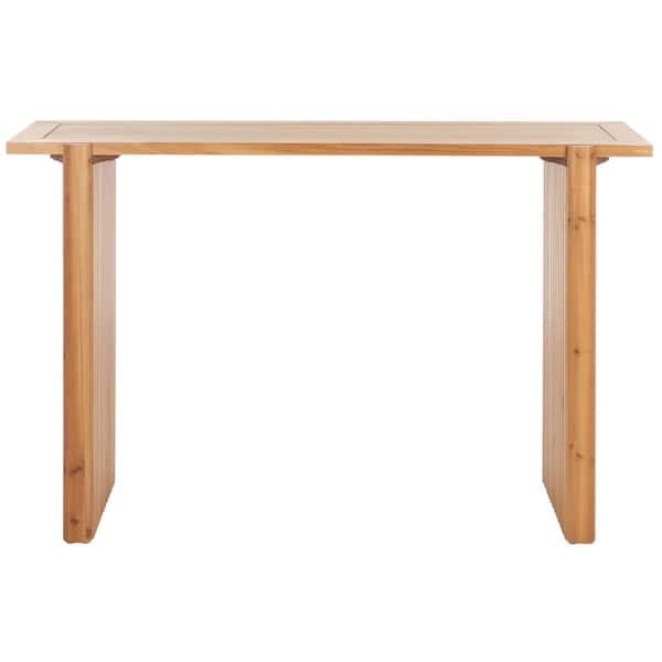 SAFAVIEH Buckley 16.1 in. Natural Rectangle Wood Console Table