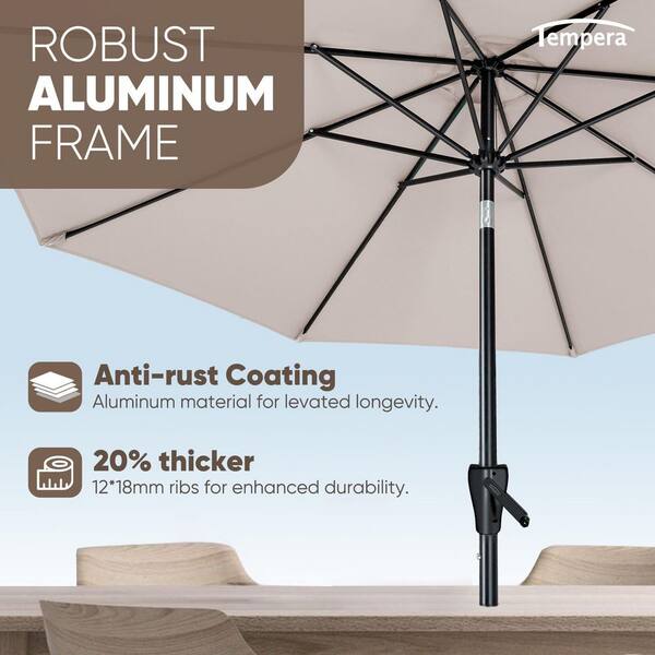 anti fade patio umbrella Triple Layer term outdoor use MASTERCANOPY Valance Patio Umbrella for