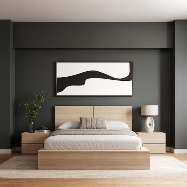 Nexera James 4-Piece Natural Blonde Oak Queen Size Bedroom Set