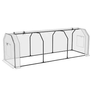 72 in. x 36 in. x 36 in. Outdoor Hexagonal Portable White Greenhouse