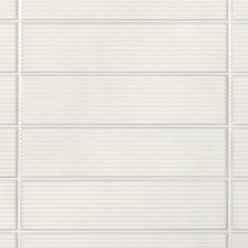 Ivy Hill Tile Stacy Garcia Olimar Grooved Bianco 3.93 in. x