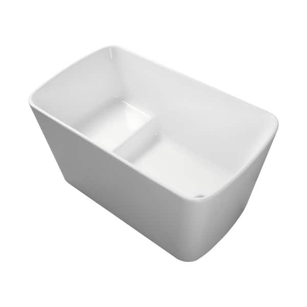 Ziyudura 49 in. x 28 in. Acrylic Freestanding Square Japanese