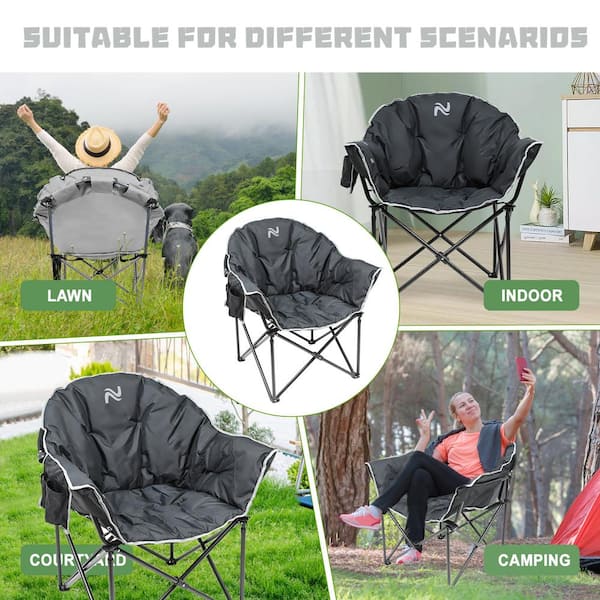 XL Folding cheapest Padded Outdoor Camping Chair with Carrying Bag - 38 x 24 x 36 Inches