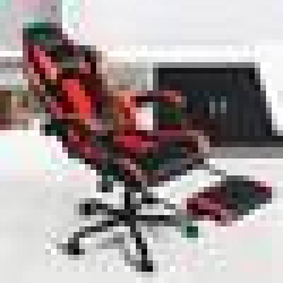 Blythewood Red High Back Faux Leather Racing Style Gaming Chair Ergonomic Backrest With Footrest