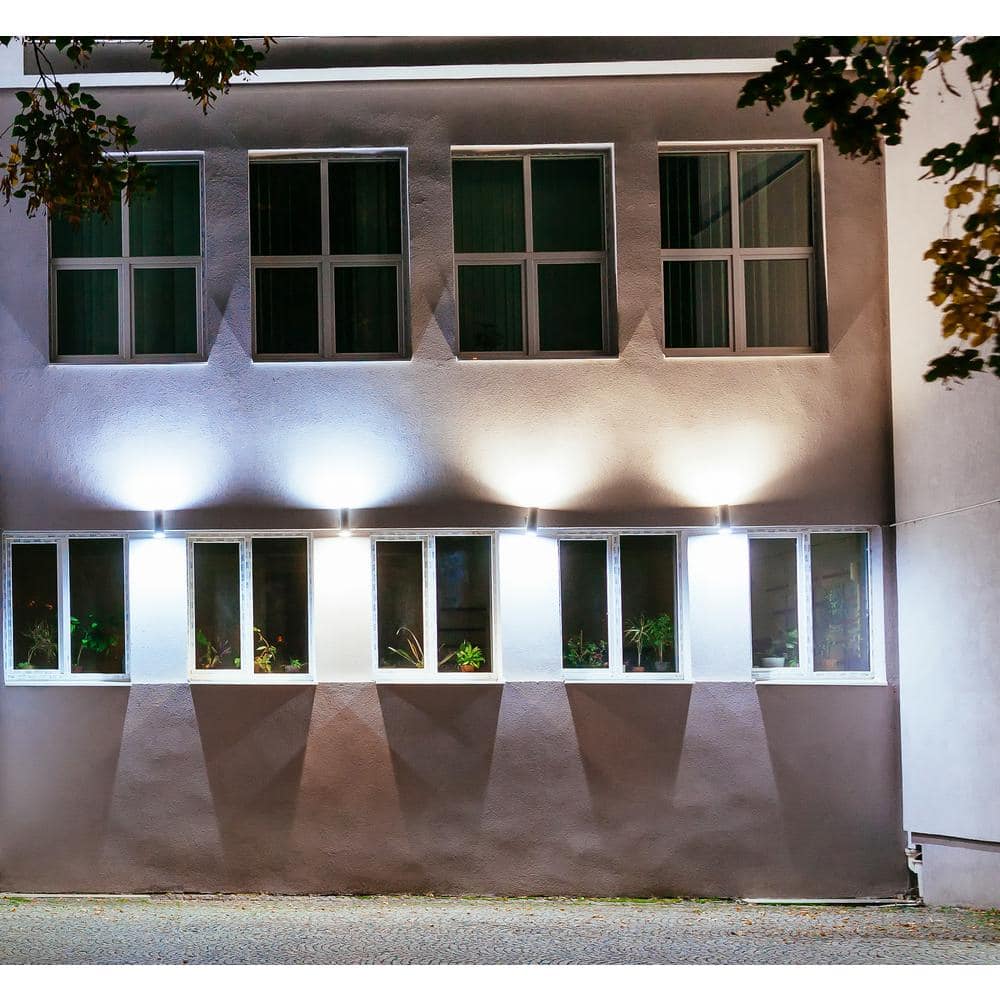 White Matte Cylinder LED Outdoor Wall Light