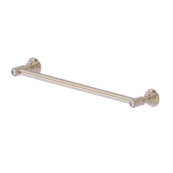 Allied Brass Carolina Crystal Collection 24 in. Wall Mounted Towel Bar in Antique Pewter