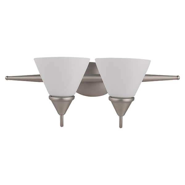 Filament Design 2-Light Satin Steel Bath Light