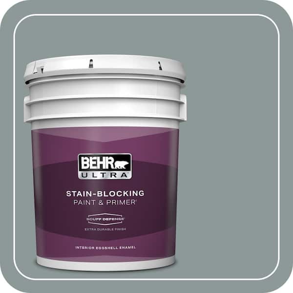 BEHR ULTRA 5 gal. #ECC-61-3 Evening Fog Extra Durable Eggshell Enamel Interior Paint & Primer