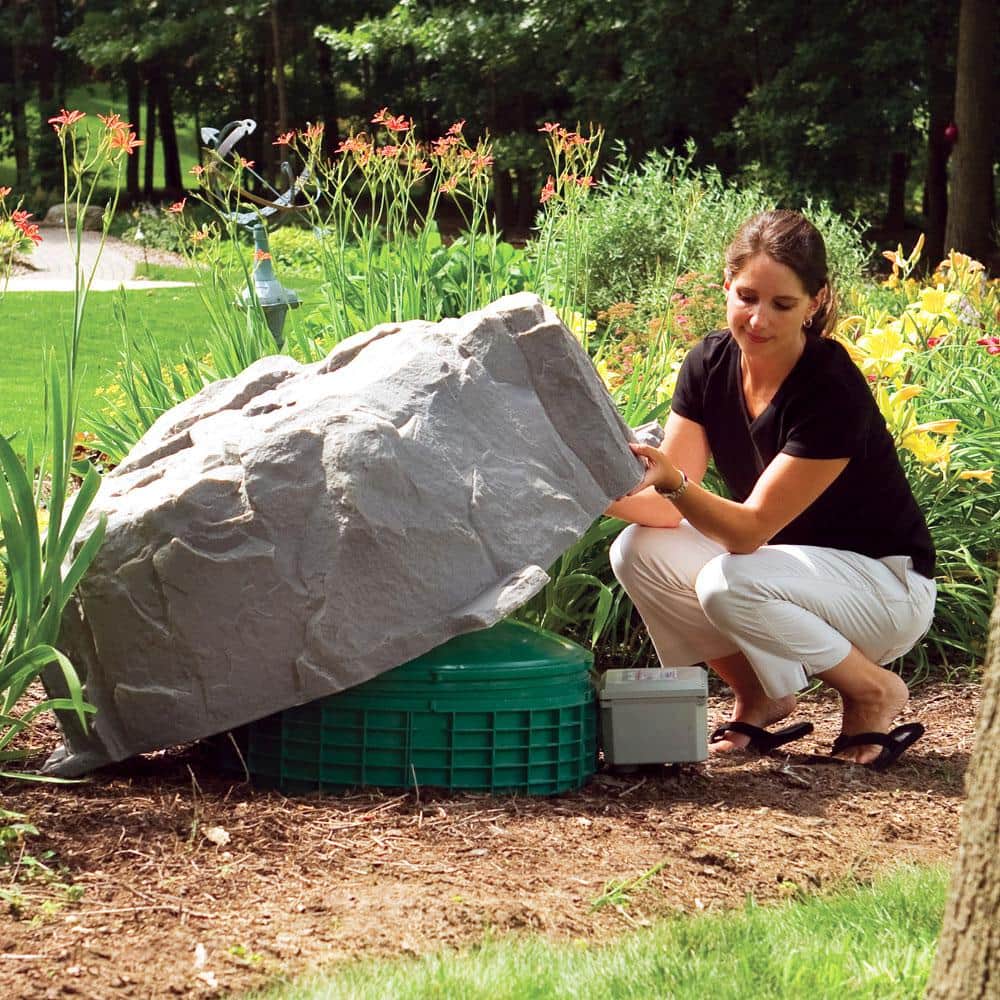 Gray Fieldstone Artificial Rock Garden Cover