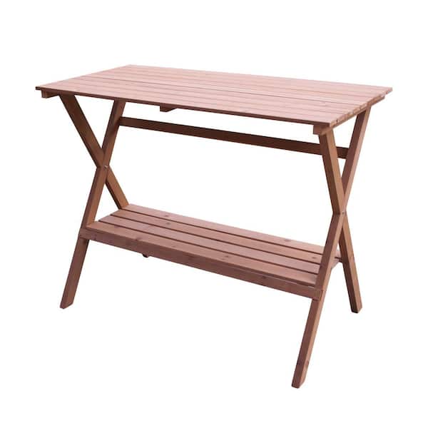 NORTHBEAM Natural Wood Simple Potting Bench