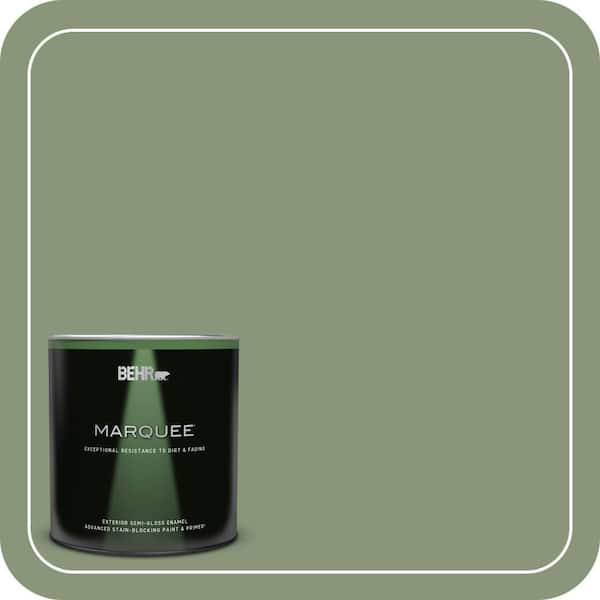 BEHR MARQUEE 1 qt. #S390-5 Laurel Tree Semi-Gloss Enamel Exterior Paint & Primer