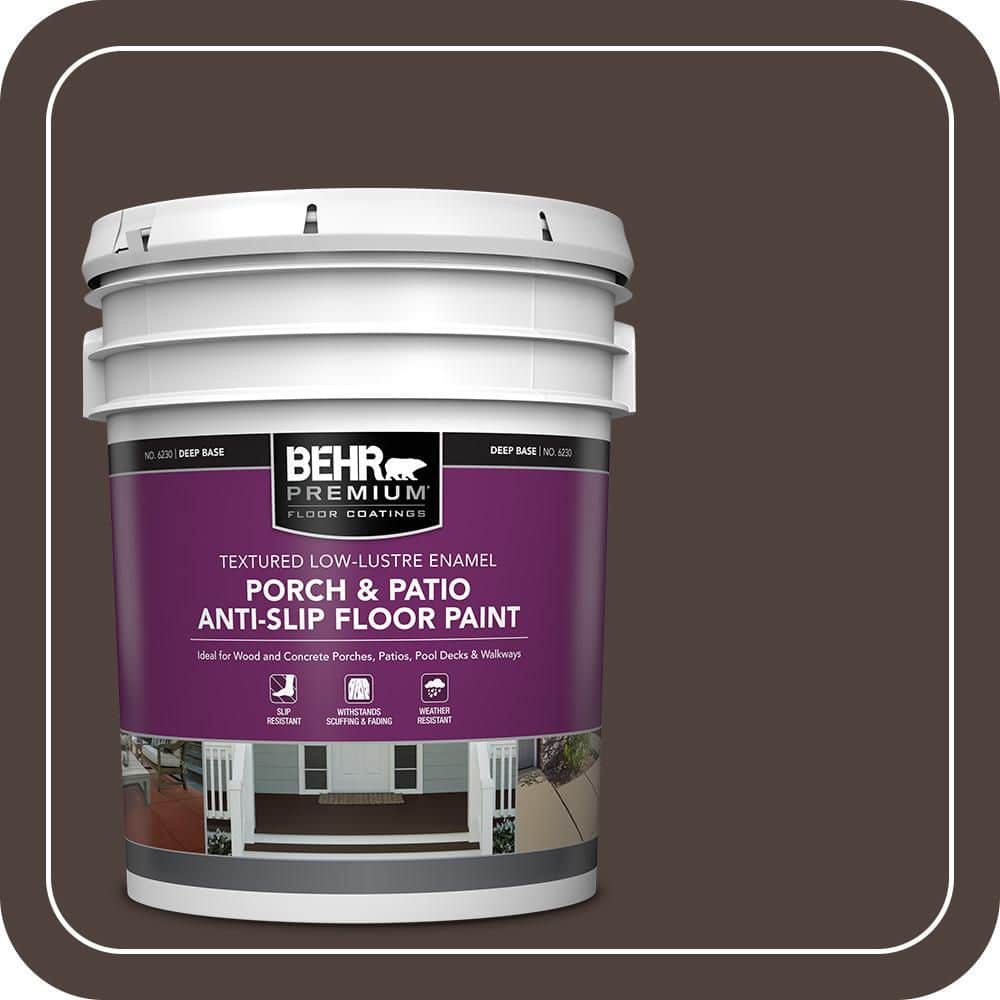 5 gal. #MS-90 Deep Chocolate Textured Low-Lustre Enamel Interior/Exterior Porch and Patio Anti-Slip Floor Paint price history on PriceWatchPro