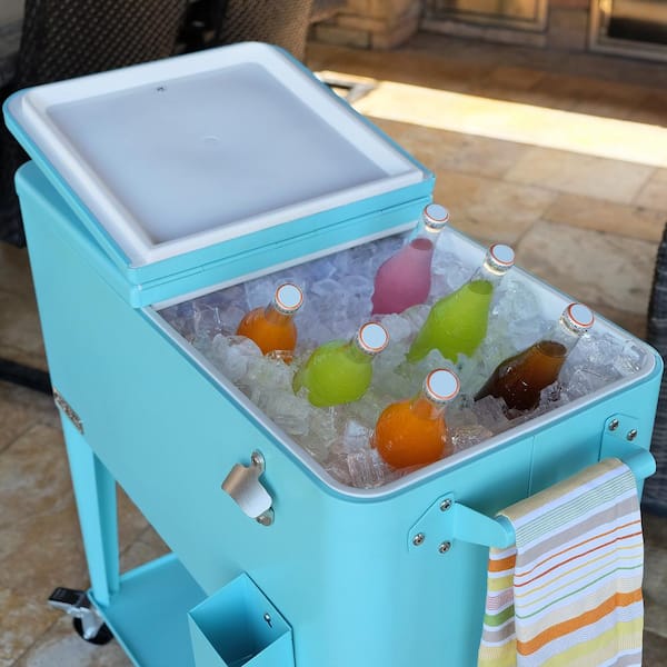Cooler for the patio, using an old styrofoam cooler that came from