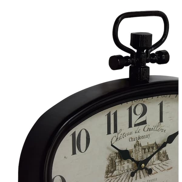 Litton Lane White Metal Pocket Watch Style Analog Wall Clock 52579