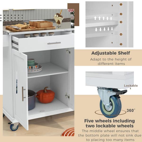 kitchen storage adjustable height metal dish