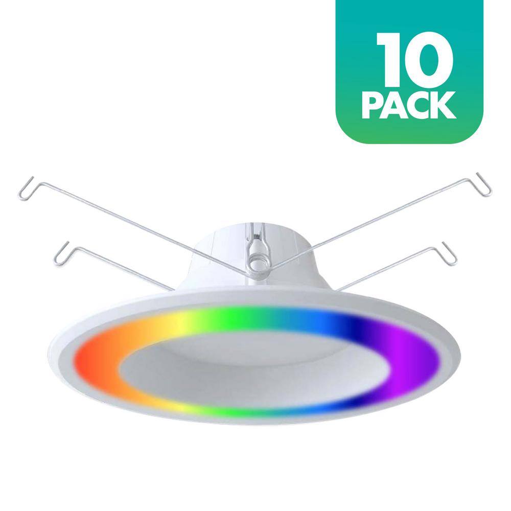 5/6 in. Smart Wi-Fi Plus BLE 12-Watt LED Recessed Downlight Retrofit (10-Pack) price history on PriceWatchPro