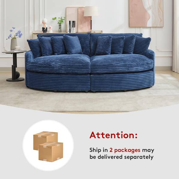 Navy cord sofa sales