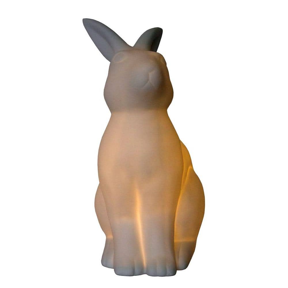 White Porcelain Bunny Rabbit Shaped Night Light for Kids