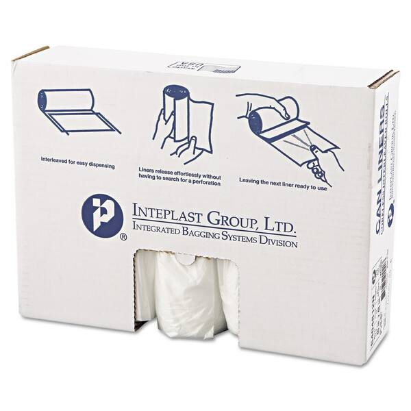 Unbranded 45 Gal. 40 in. x 48 in. 12 mic Clear High-Density Can Liner (25/Roll 10 Rolls/Carton)