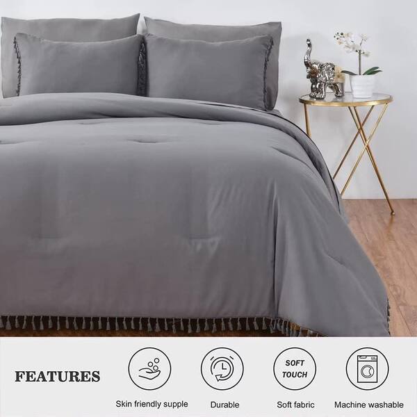 7 Piece All Season Bedding King Size Comforter Set, Ultra Soft Polyester  Elegant Bedding Comforters