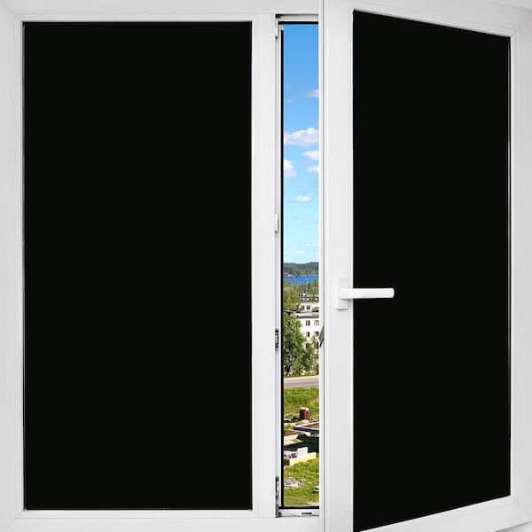 Learond 39*17inch Blackout Window Film/ One Way Window Film/ Skylight  Shades/ Decorative Window Film Holographic/ Window Clings/ Window Cling  Privacy Film/ Sun Blocking Window Film 