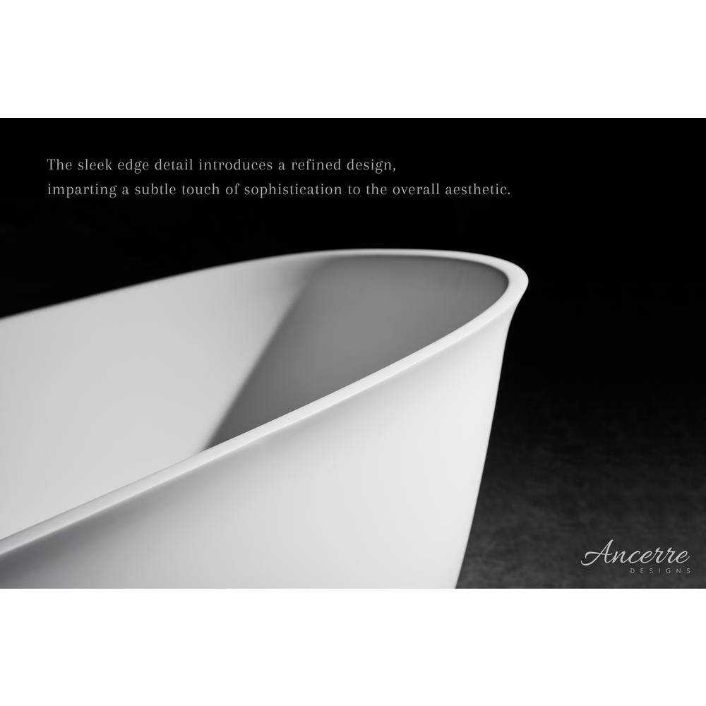 Fiore 67'' Matte White Acrylic Freestanding Bathtub