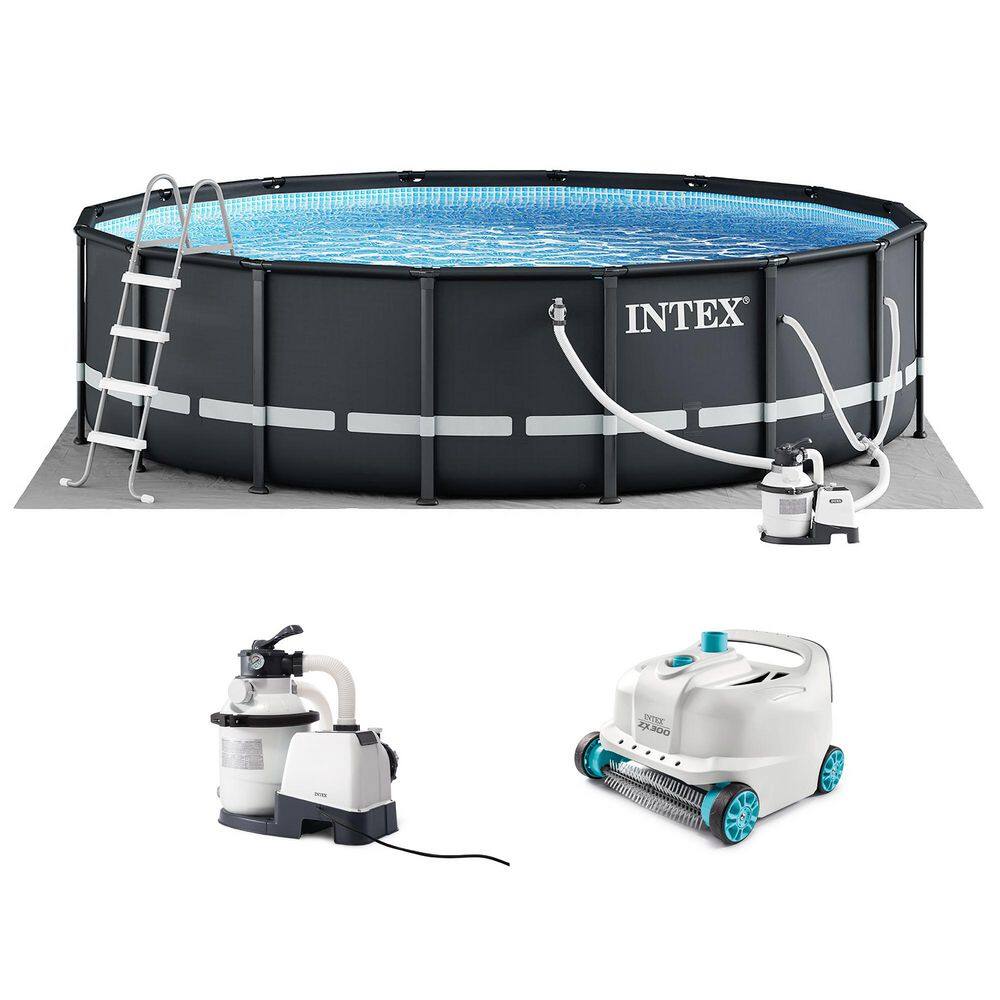 Ultra XTR 16 ft. x 48 in. Round Above Ground Pool Set with Pump and Cleaner Robot Vacuum price history on PriceWatchPro