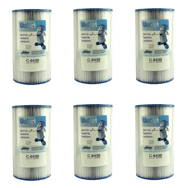 Unicel 6 in. Dia 30 sq. ft. Pool/Spa Replacement Filter Cartridge (6-Pack)