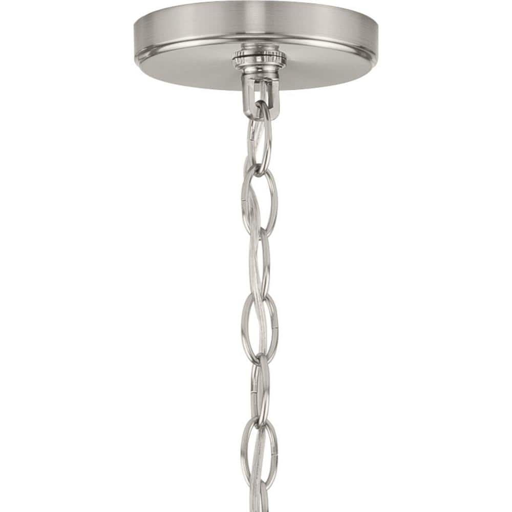 Leyden Brushed Nickel 4-Light Farmhouse Foyer Pendant