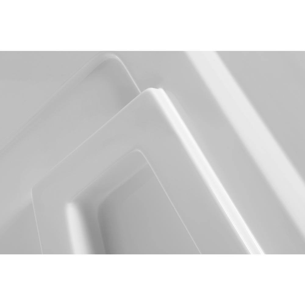 Gradient White Acrylic 74" Two Panel Shower Wall
