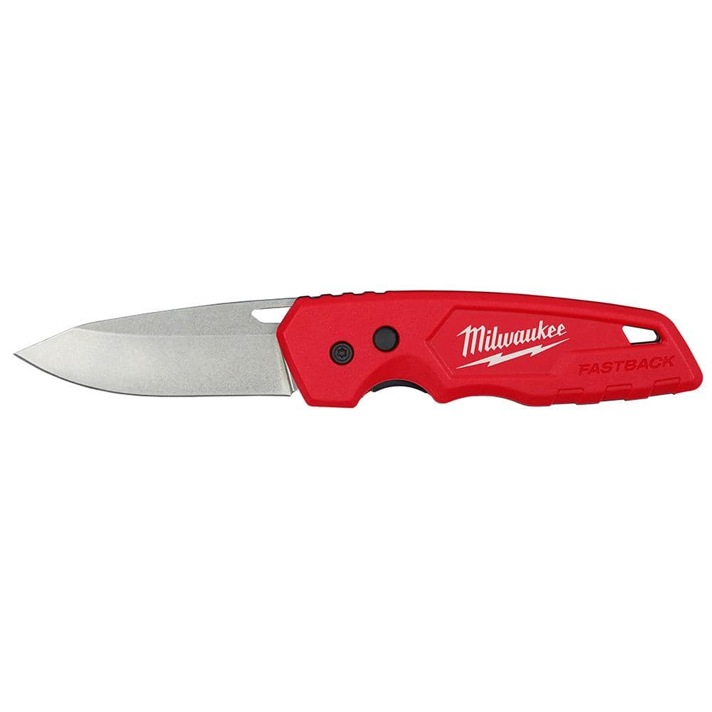 Milwaukee FASTBACK Stainless Steel Folding Knife with 2.95 in. Blade  48-22-1520 - The Home Depot