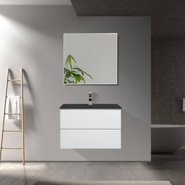 FUNKOL 30 in. W Simplicity Modern Float Mounting Bathroom Vanity