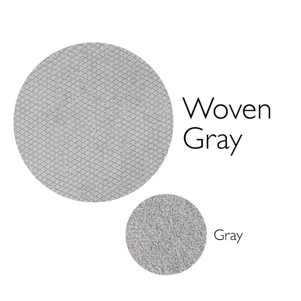 Modern Geometric Dual-Tone Gray Synthetic 4'x6' Area Rug