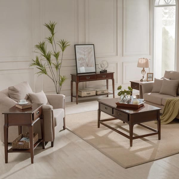 Stratus 24 in. Cherry Drawer End Table