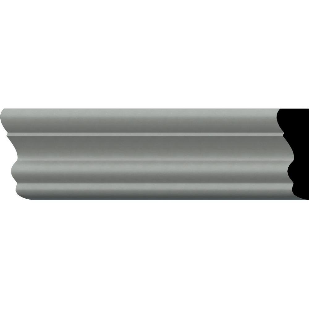 Gray Primed Polyurethane Geometric Panel Moulding Sample