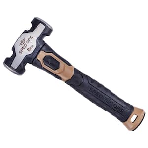 Drilling Hammer, 2 lbs. with Removable Soft Mallet Cap with Shock Absorbing and Vibration Dampening Handle