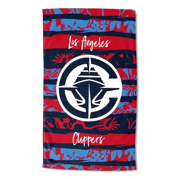 NBA Clippers Cotton/Polyester Blend Graphic Multicolor Pocket Beach Towel