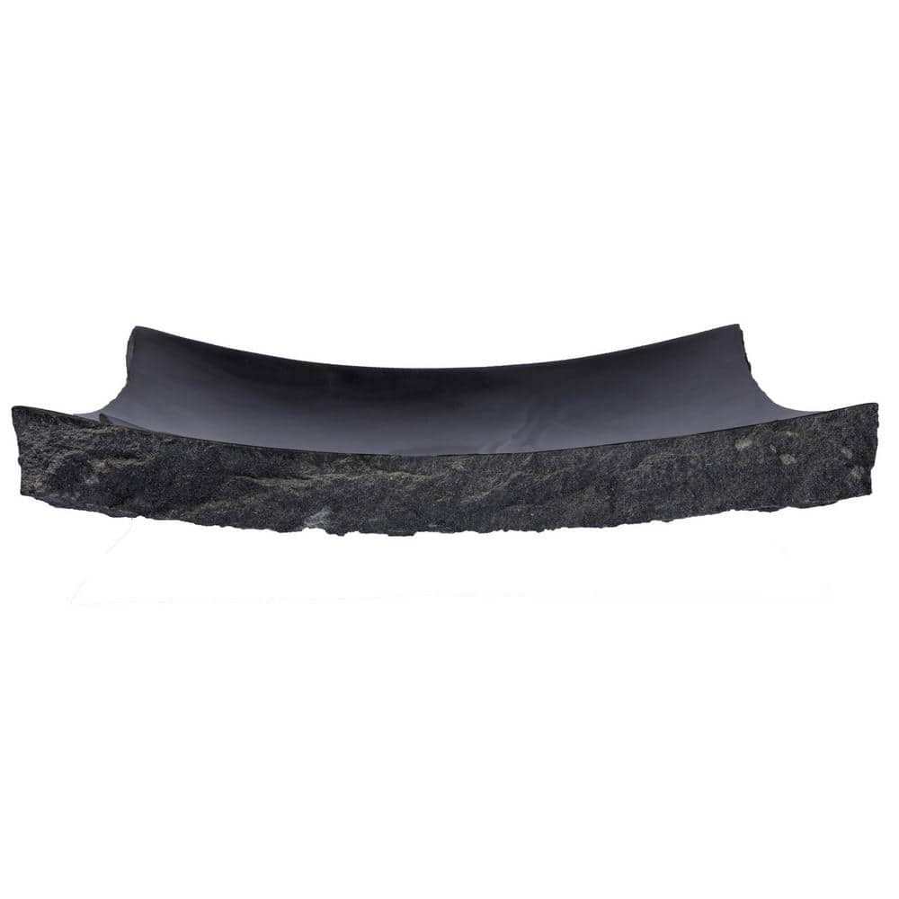 Large Black Granite Zen Rectangular Vessel Bathroom Sink