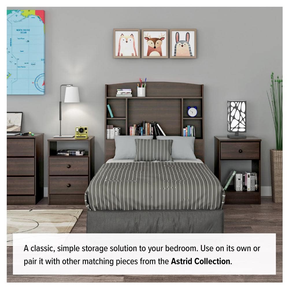 Astrid Espresso 4-Drawer Vertical Wood Dresser